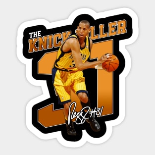 Reggie Miller Choke Sign Basketball Legend Signature Vintage Retro 80s 90s Bootleg Rap Style Sticker